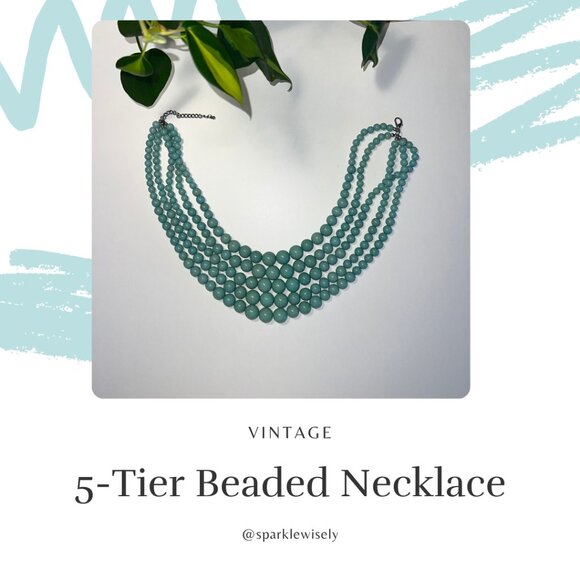 5-Tier Beaded Necklace - Picture 4 of 7